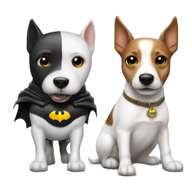 Batman with a jack Russel  sticker