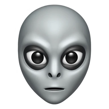 an gray alien wearing half face mask sticker