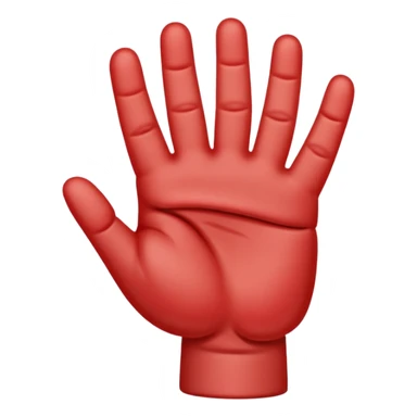 Red six-fingered hand sticker