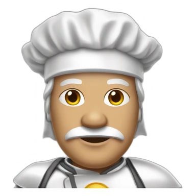 Chief cook white skin dressed as a super hero sticker