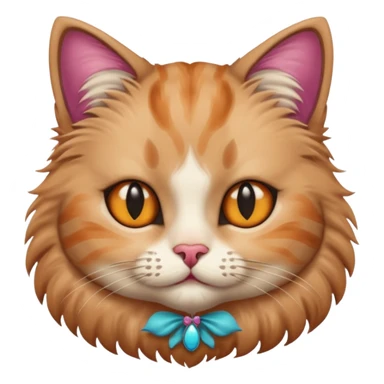 cat wearing makeup sticker