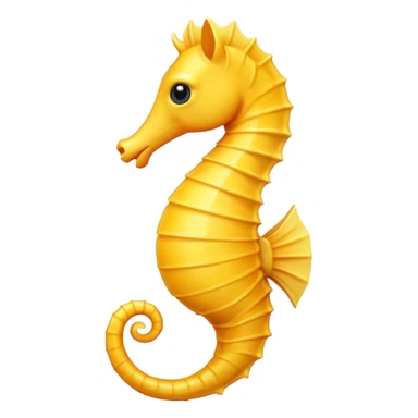 Yellow seahorse emoji sticker