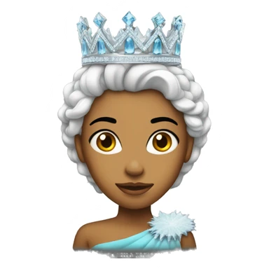 queen with ice crown sticker