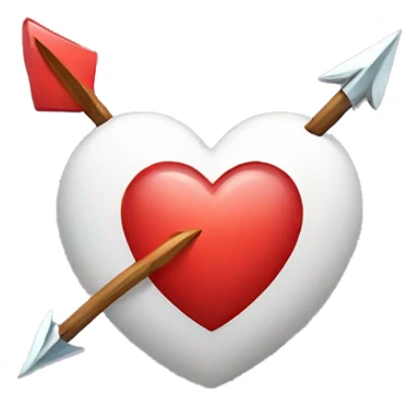 A heart pierced with an arrow sticker