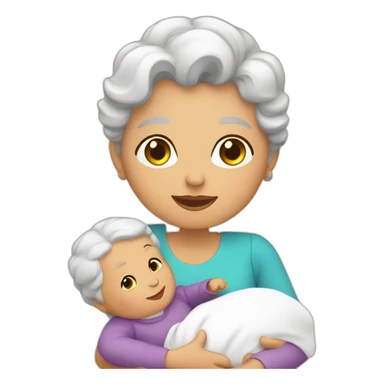 Abuela con bebé sticker