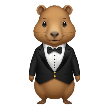 Asme una capibara con trage elegante sticker