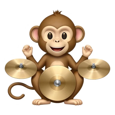 Cymbal monkey sticker