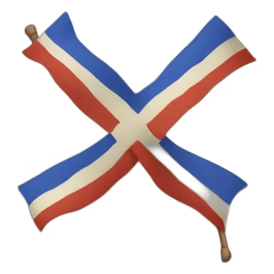 Drapeau avec une croix game sticker