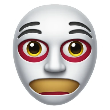 The Mask with eyes for hearts and dropped jaw sticker