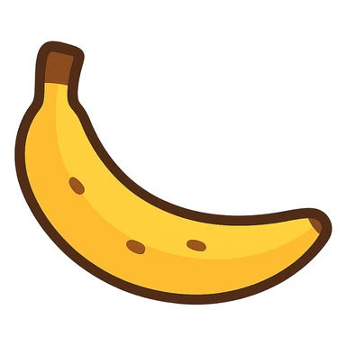 flat toon style banana sticker