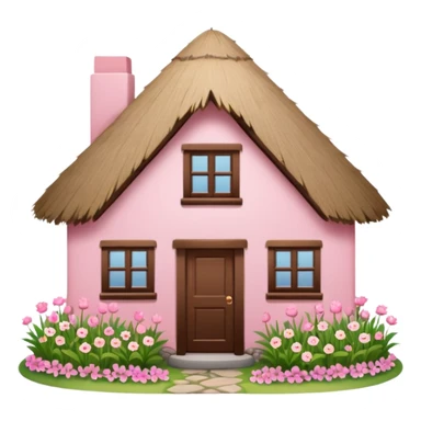 pink cosy house  sticker