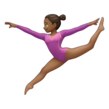 Une fille qui fait de la gymnastique sticker