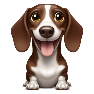 Chocolate&cream dachshund is happy sticker