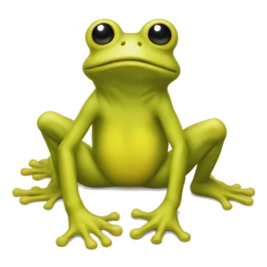 yellow human frog movement emoji sticker
