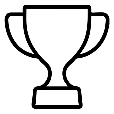outlined trophy icon sticker