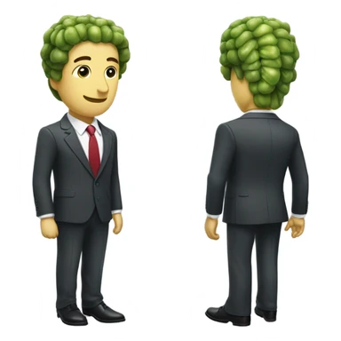 Pickle wearing a suit  sticker