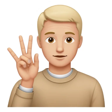 Man using sign language, deaf person sticker