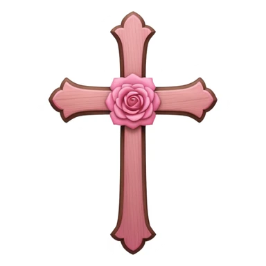 Pink cross sticker