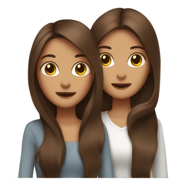 Two long hair brunettes keeping two brown cats in their hands sticker