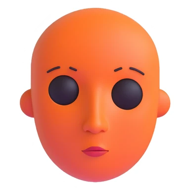 face without eyes, nose and mouth sticker