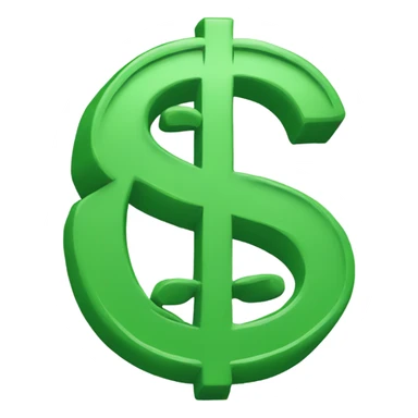 dollar sign green sticker