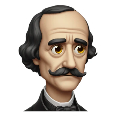 Edgar Alan Poe enojado sticker