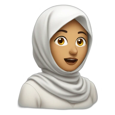 muslim woman very surprised sticker