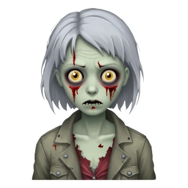 parisian zombie woman sticker