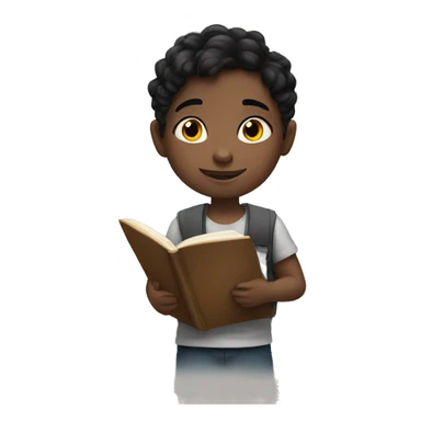 Black haired kid giving homework  sticker