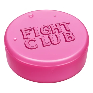 wet pink soap bubbly with "fight club" on it sticker