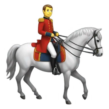 macron sur cheval sticker