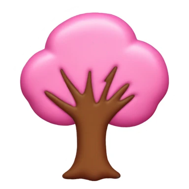 Pink tree cookie sticker
