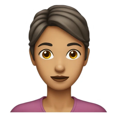 A woman with side eyes sticker