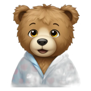 Teddy bear in pijamas sticker