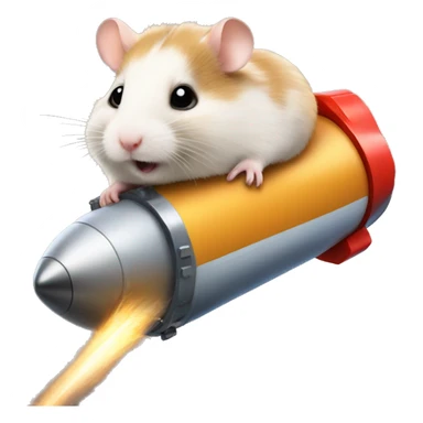 Hamster on Lance rocket sticker