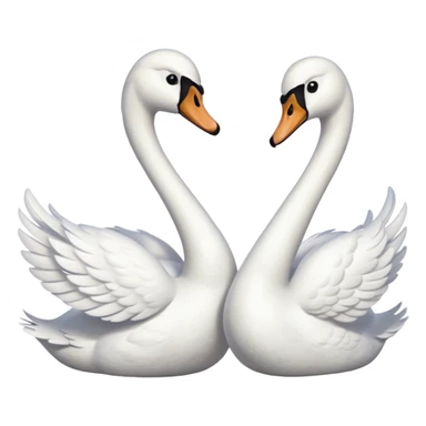 Swan couple sticker