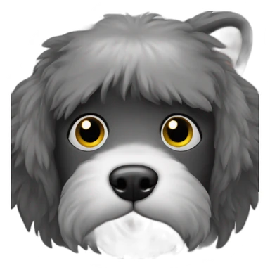 dark-grey-small-dog-with-gloriole sticker