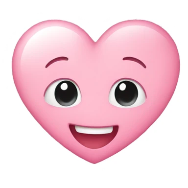 Cute heart smile face sticker