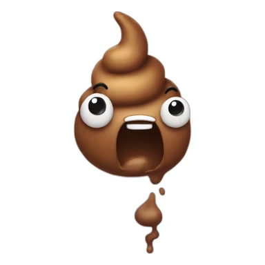 Poop with a hâte sticker