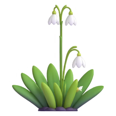 snowdrop flower sticker