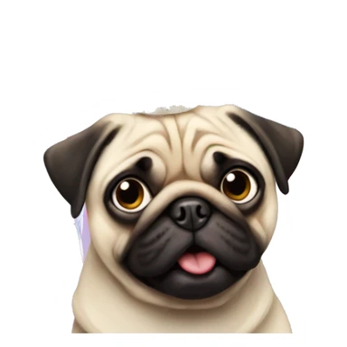 Happy birthday pug sticker