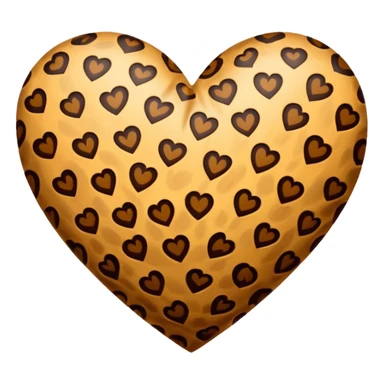 leopard print heart emoji sticker
