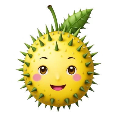 The cartoon Rosa roxburghii fruit then drinks lemon juice. sticker