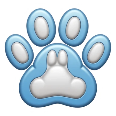 white paw print sticker