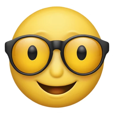 Smiley face peeking over the top of their sunglasses like checking someone out sticker