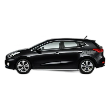 Front Black kia ceed 2013 sticker