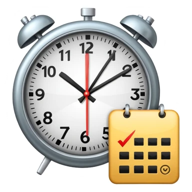 clock combined with a checklist sticker