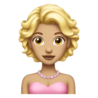 Blonde princess pink accessories  sticker