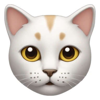 Cat face with human body sticker