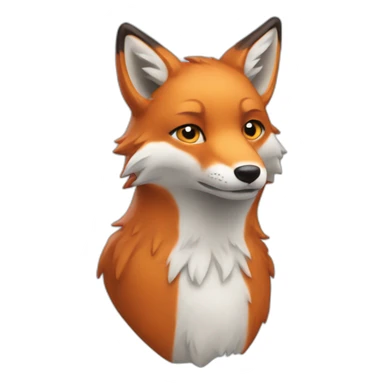 Morph a fox into the cold blue emoji 🥶  sticker